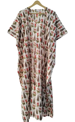 Maxi robe caftan hippie beige