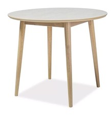 Table à Manger de Cuisine 90x90x75cm Miel Chêne Ronde Plateau MDF 86231502