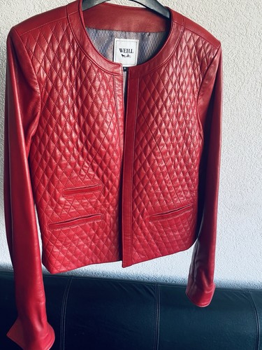 Veste vintage cuir agneau - en,