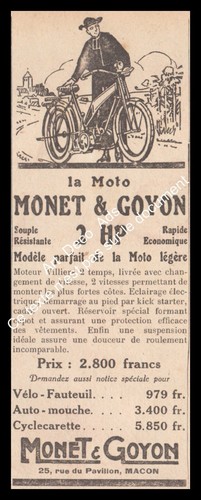 Publicité moto monet goyon - moto,