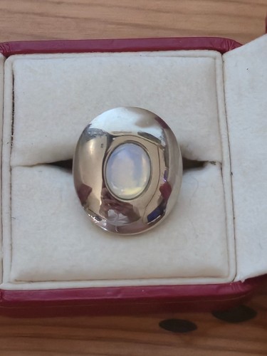 Bague vintage argentée pierre - bague,