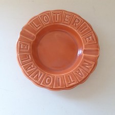 Cendrier publicitaire loterie nationale céramique de Gien 