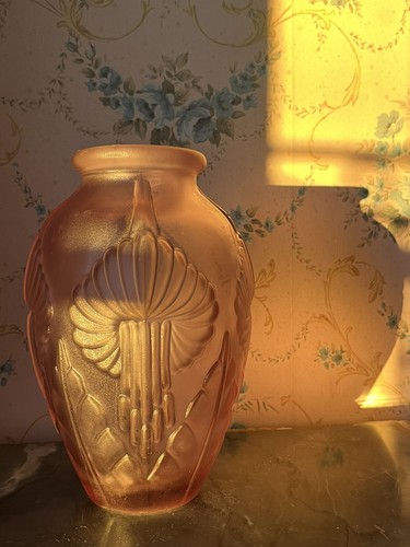 Vase boule verre dépoli - vase, art