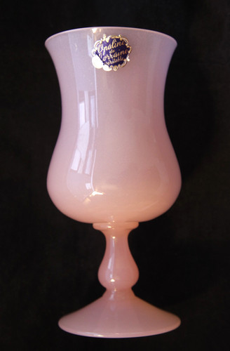 Grand vase opaline - , rose