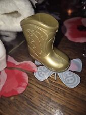1 Ancienne Chaussure Botte Doré Pour Poupée Nancy Famosa Pied Droit 