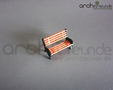 4 x Modèle Banque Banc de jardin pour modélisme 1:87, Maquette train échelle H0