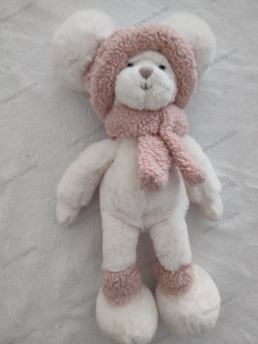 Peluche ours bukowski - , blanc