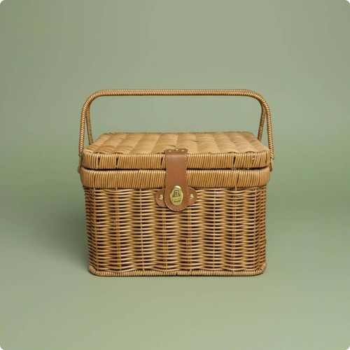 Panier carré osier avec - osier,