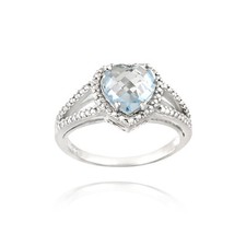 925 Argent 2.15ct Topaze Bleu