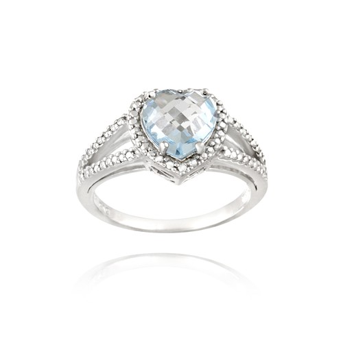925 argent 15ct topaze bleu - argent, 2.15ct