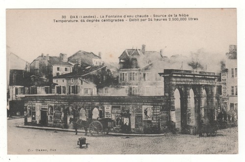 Cpa dax fontaine - fontaine, d'eau