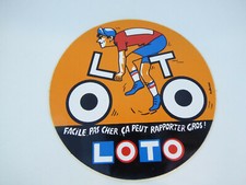 AUTOCOLLANT / STICKER - LOTO / CYCLISTE / FRANCAISE DES JEUX / CHANCE GAME / TOP