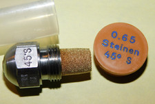 BUSE GICLEUR de BRULEUR CHAUDIERE fuel QUALITE usa STEINEN 0.65 45° S 45S fioul