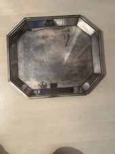 CHRISTOFLE /grand plat /plateau service octogonal ART DECO metal argenté 47 cm