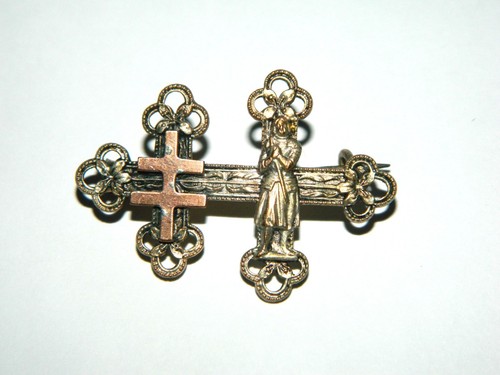 Jolie broche début 1900 croix - broche,