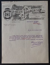 Billhead Facture PARIS 1910 Cycles LA FRANCAISE vélo automobile illustrée 129