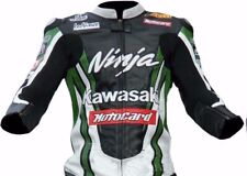KAWASAKI NINJA Hommes Veste en Cuir de Motard Courses Veste en Cuir de Moto CE