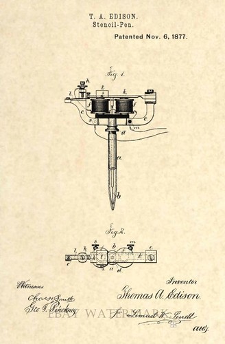 Official edison stencil pen - stencil,