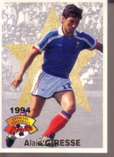 CARD PANINI OFFICIAL FOOTBALL CARDS 1994 ALAIN GIRESSE FRANCE # 10