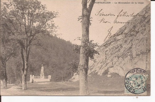 Cpa pontarlier monument - le,