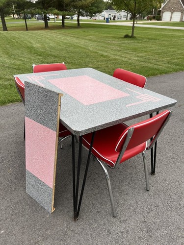 Atomic pink grey vintage mcm - grey,