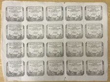 Planche De 20 Assignats De Cinquante Sols