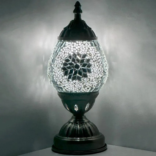 Lampe table verre fumé - verre,