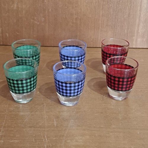 Verres liqueur rouge bleu - À,