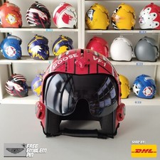 TOP GUN GOOSE HGU-33 FLIGHT HELMET MOVIE PROP PILOT NAVAL AVIATOR USN NAVY + PIN