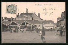 CPA La Loupe, Marché aux Veaux 1906 