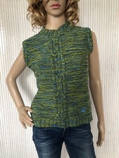 Pull vert DDP sans manche taille L VFP051