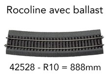 ROCO Rail courbe R10 888 mm