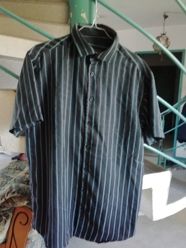 Chemise noir rayures taille - à,
