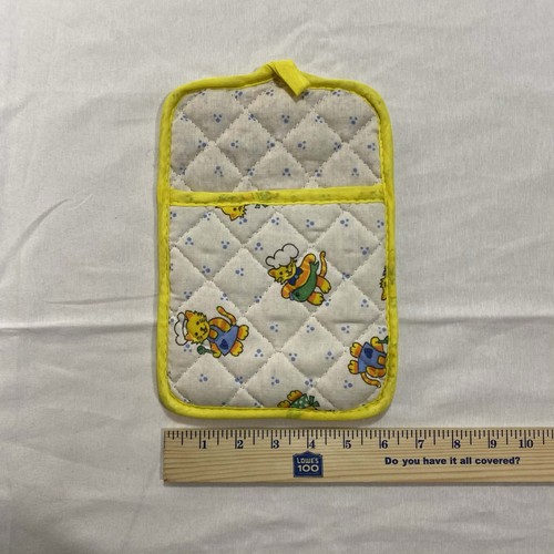 Vtg cats chef pot holder - holder, wall