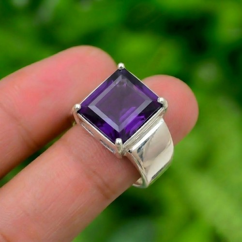 Amethyst ring 925 sterling - ring,