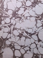 Papier marbré à la cuve de Michaël Pepino pour la Reliure Ref A73