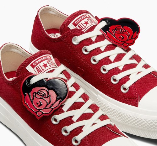 Converse red coeurs lift - red,