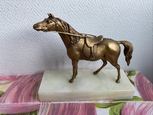 Ancienne statuette cheval sur - ancienne,