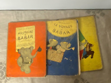 Lot de 3 ancien livre babar a restaurer 1931 histoire de babar le petit éléphant