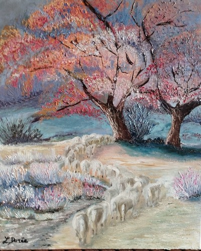 Tableau huile sur toile - toile, lin
