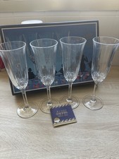 Coffret 4 Flûtes À Champagne - Crystal de Capri - Avec Boîte Et Livret Garanti