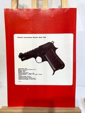 Ancienne Affiche document militaire Pistolet Beretta 1934 ww1 ww2