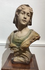 Statue art nouveau buste - nouveau, femme