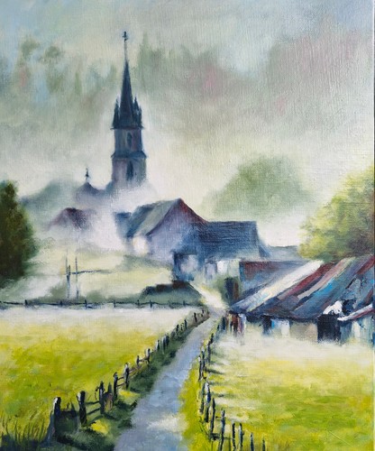 Village picardie peinture - village, de