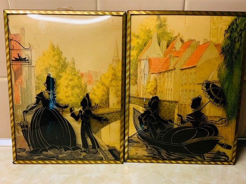 Pair vintage reverse - of,