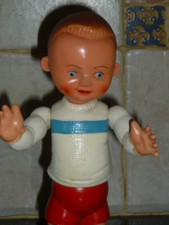 ANCIEN JOUET FIGURINE FOOTBALLEUR ENTIEREMENT EN CELLULOID FOOTBALL PLAYER 25 CM