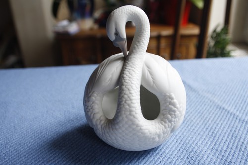 Cygne céramique signé - en,
