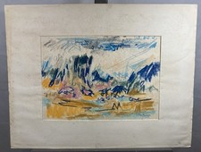 Gouache et dessin à la craie