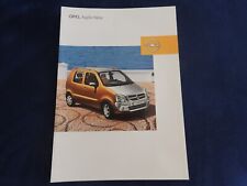 catalogue depliant opel agila njoy 2003