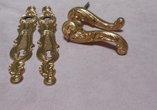 Poignées et Plaques vintage de Porte bronze Laiton Louis XV style